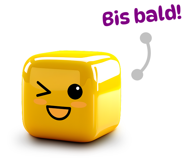 Buddy zwinkert und sagt Bis bald!